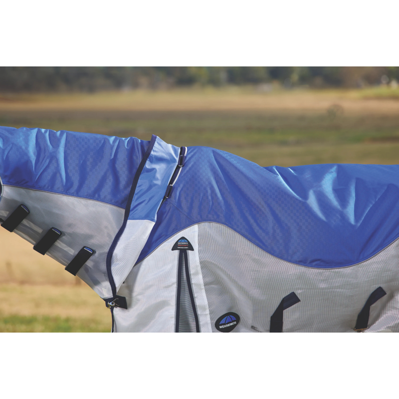 WeatherBeeta ComfiTec Duo Shield Detach-A-Neck Fly Rug - Blue/Silver/Navy-4
