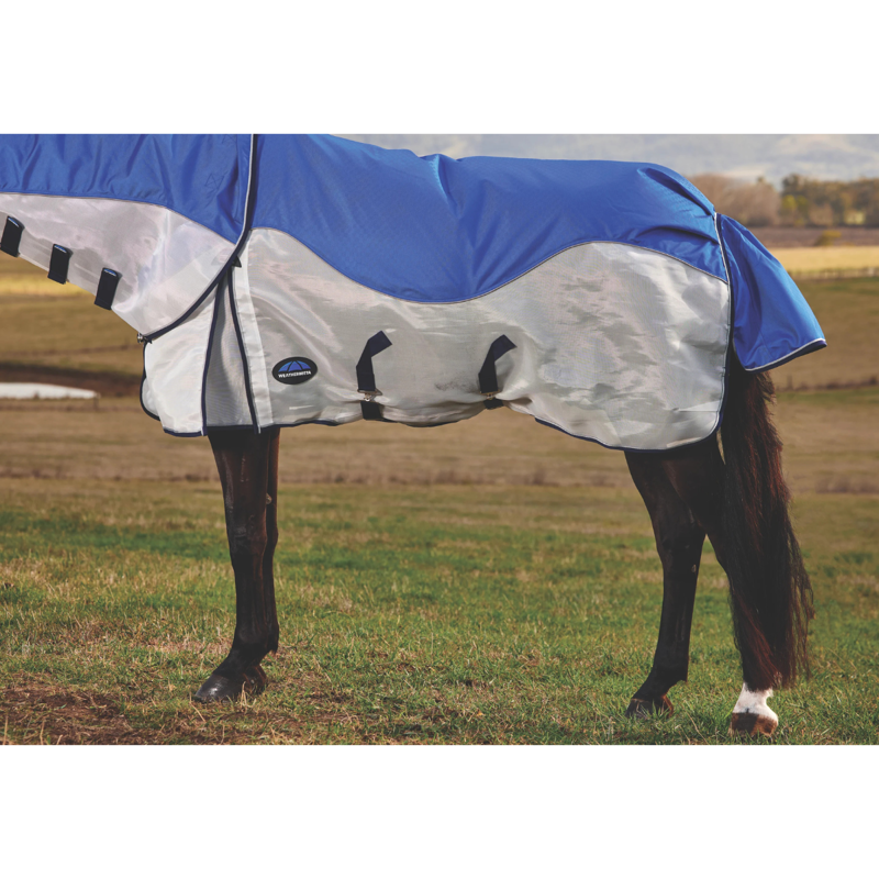 WeatherBeeta ComfiTec Duo Shield Detach-A-Neck Fly Rug - Blue/Silver/Navy-5