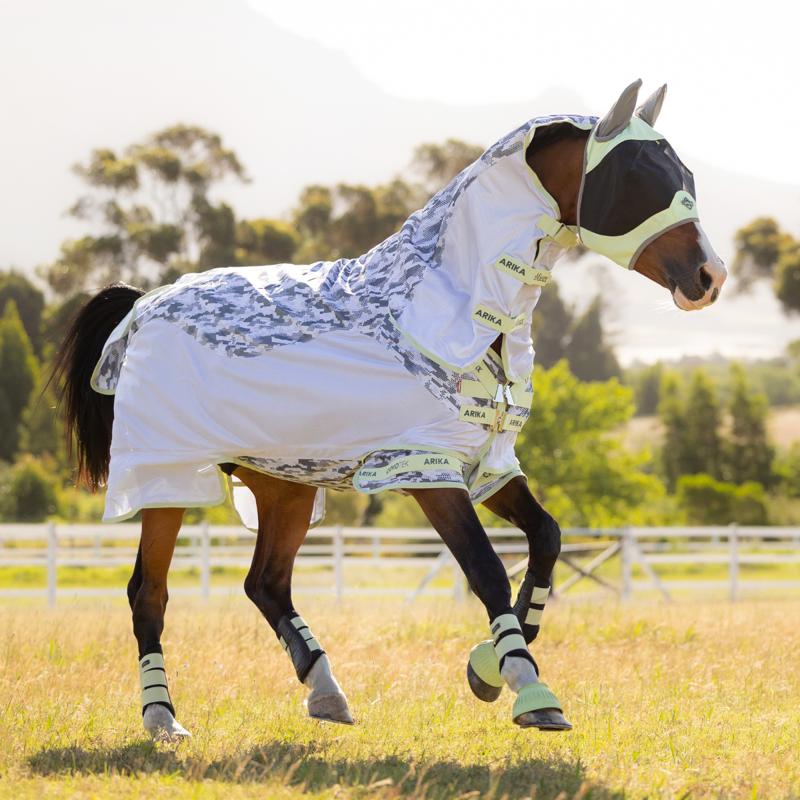 LeMieux Arika Camo-Tek Fly Rug - Macaron-2