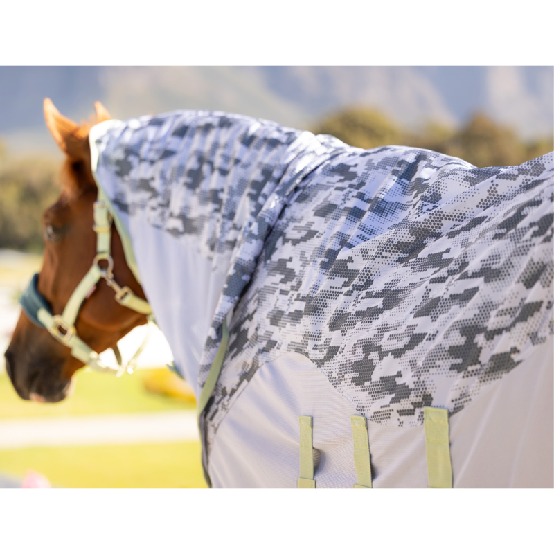 LeMieux Arika Camo-Tek Fly Rug - Macaron-10