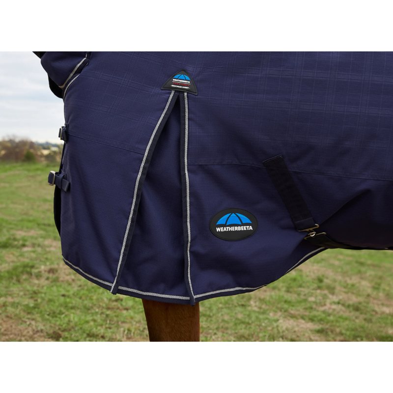 WeatherBeeta ComfiTec Prelim Turnout Combo 0g Rug - Navy Embossed Plaid-5