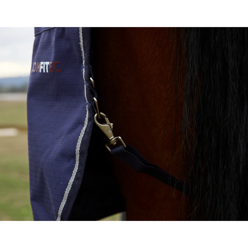 WeatherBeeta ComfiTec Prelim Turnout Combo 0g Rug - Navy Embossed Plaid-7