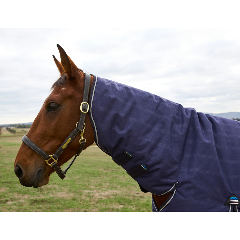 WeatherBeeta ComfiTec Prelim Turnout Combo 0g Rug - Navy Embossed Plaid-1