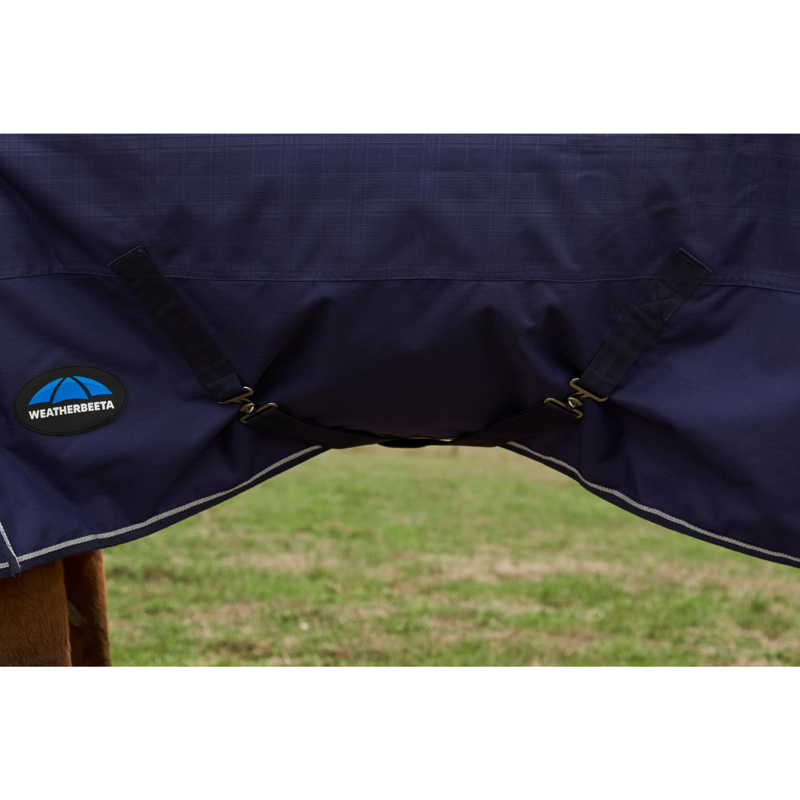 WeatherBeeta ComfiTec Prelim Turnout Combo 0g Rug - Navy Embossed Plaid-6