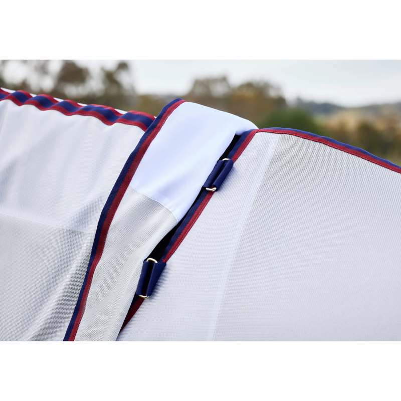 WeatherBeeta ComfiTec Airflow Detach-A-Neck Fly Sheet - Grey/Navy/Burgundy-5
