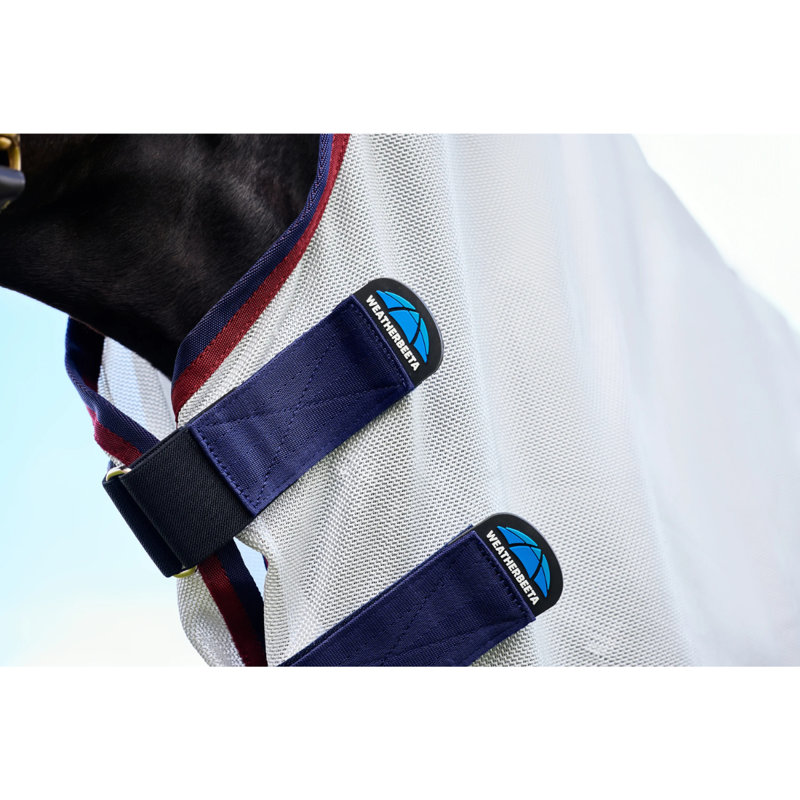 WeatherBeeta ComfiTec Airflow Detach-A-Neck Fly Sheet - Grey/Navy/Burgundy-4
