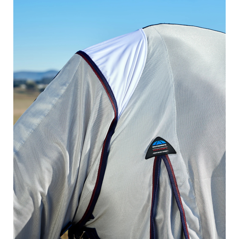WeatherBeeta ComfiTec Airflow Combo Fly Sheet - Grey/Navy/Burgundy-4