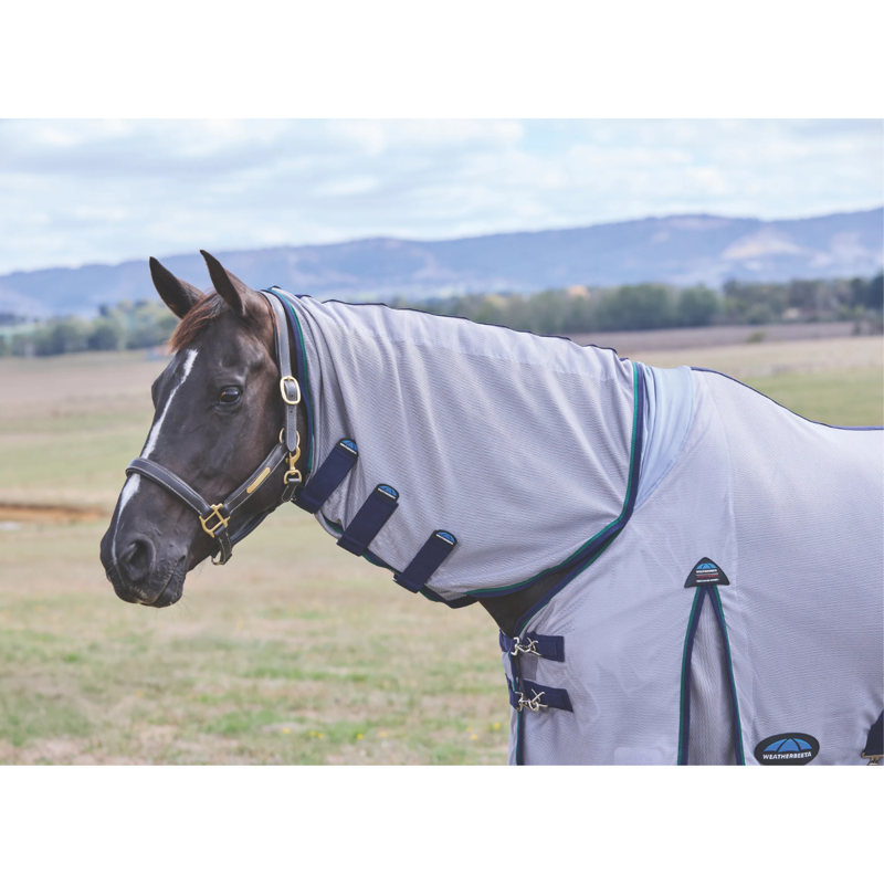 WeatherBeeta ComfiTec Zephyr Combo Fly Sheet - Grey/Navy/Forest Green-1