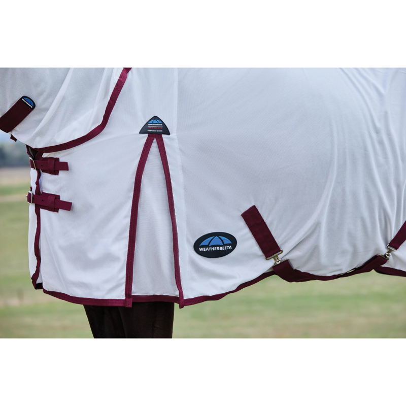 WeatherBeeta ComfiTec Essential Combo Fly Sheet - White/Burgundy-2