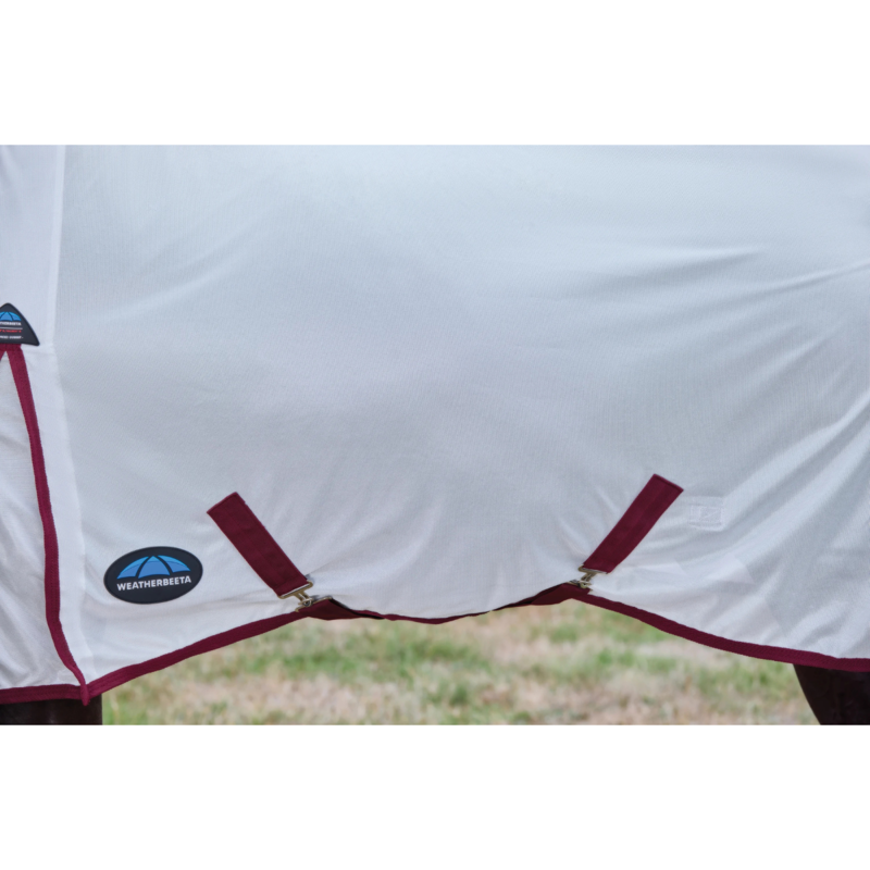 WeatherBeeta ComfiTec Essential Combo Fly Sheet - White/Burgundy-4