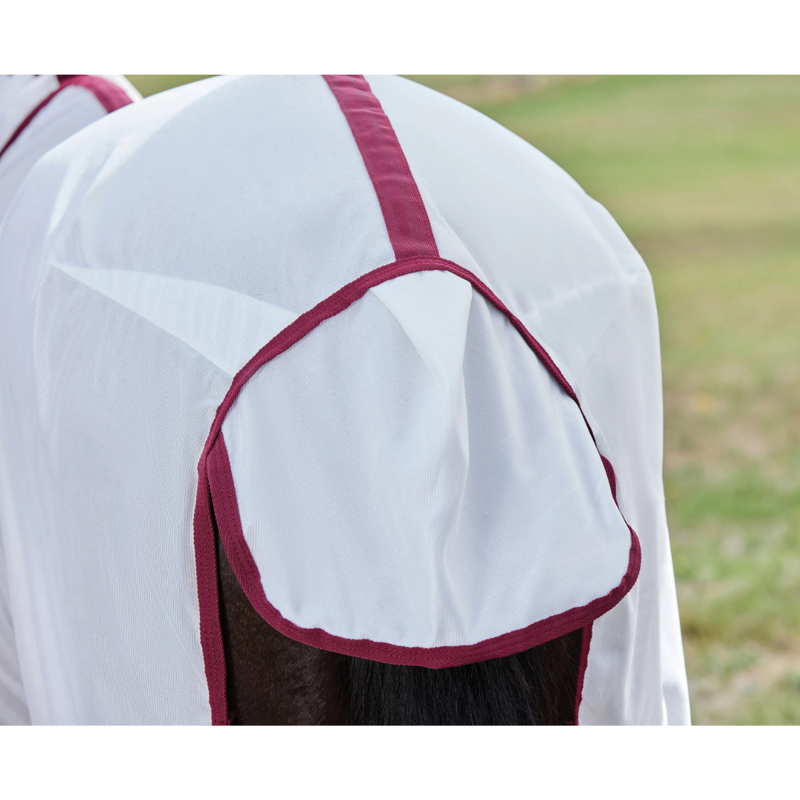 WeatherBeeta ComfiTec Essential Combo Fly Sheet - White/Burgundy-5