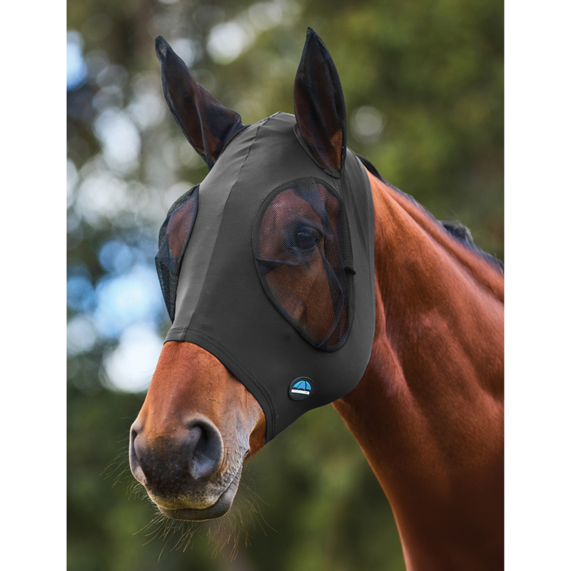 WeatherBeeta ComfiTec Stretch Fly Mask with Ears - Charcoal/Black