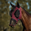 WeatherBeeta ComfiTec Luxe Stretch Fly Mask with Ears and Nose - Burgundy/Black