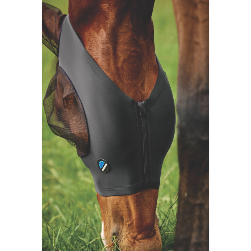 WeatherBeeta ComfiTec Deluxe Stretch Fly Mask with Ears - Black/Black-1