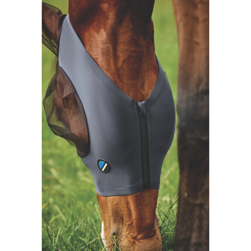WeatherBeeta ComfiTec Deluxe Stretch Fly Mask with Ears - Charcoal/Black-1