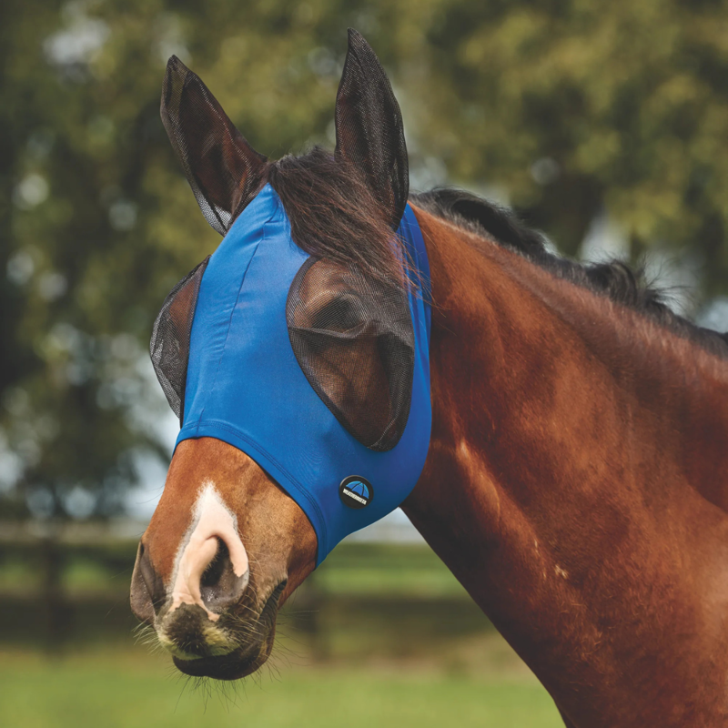 WeatherBeeta ComfiTec Deluxe Stretch Fly Mask with Ears - Cobalt/Black