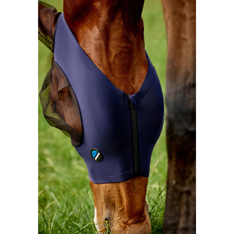 WeatherBeeta ComfiTec Deluxe Stretch Fly Mask with Ears - Navy/Black-2