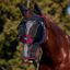 WeatherBeeta ComfiTec Fine Mesh Fly Mask with Ears and Nose - Black/Burgundy