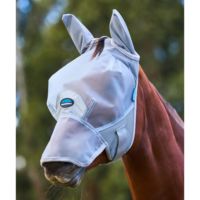 WeatherBeeta ComfiTec Fine Mesh Fly Mask with Ears and Nose - Grey