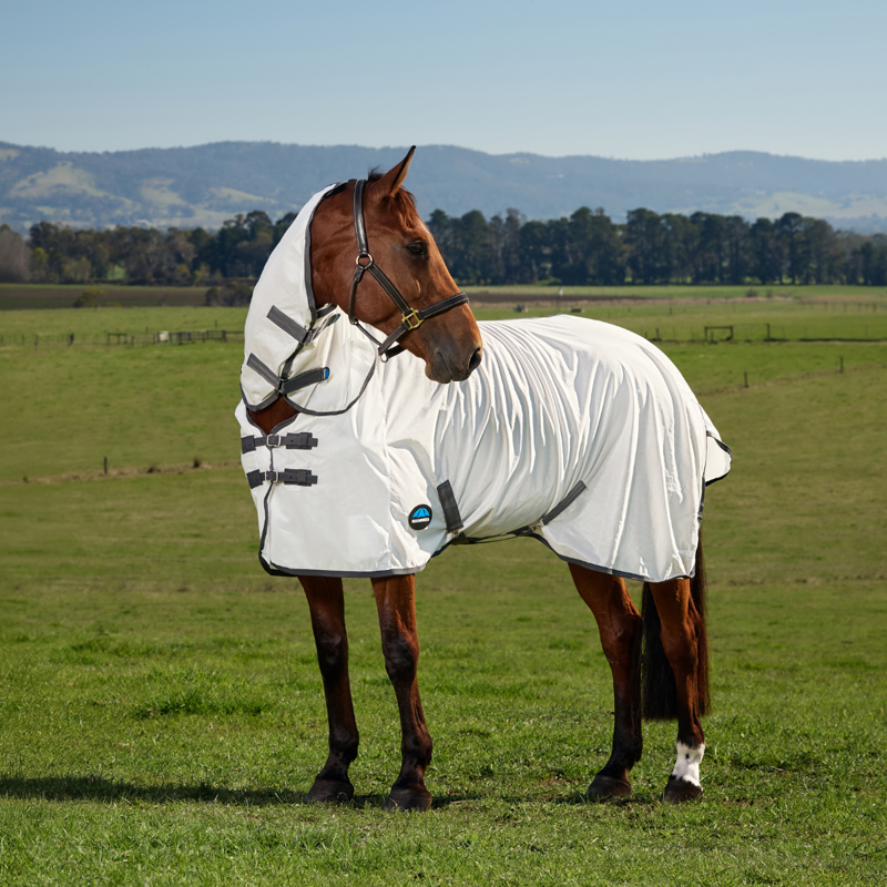 WeatherBeeta ComfiTec Tyro Combo Fly Rug - White/Charcoal-6