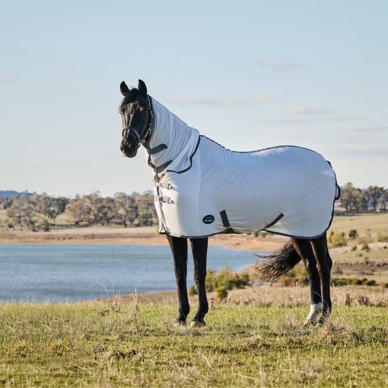 WeatherBeeta ComfiTec Tyro Combo Fly Rug - White/Charcoal-7