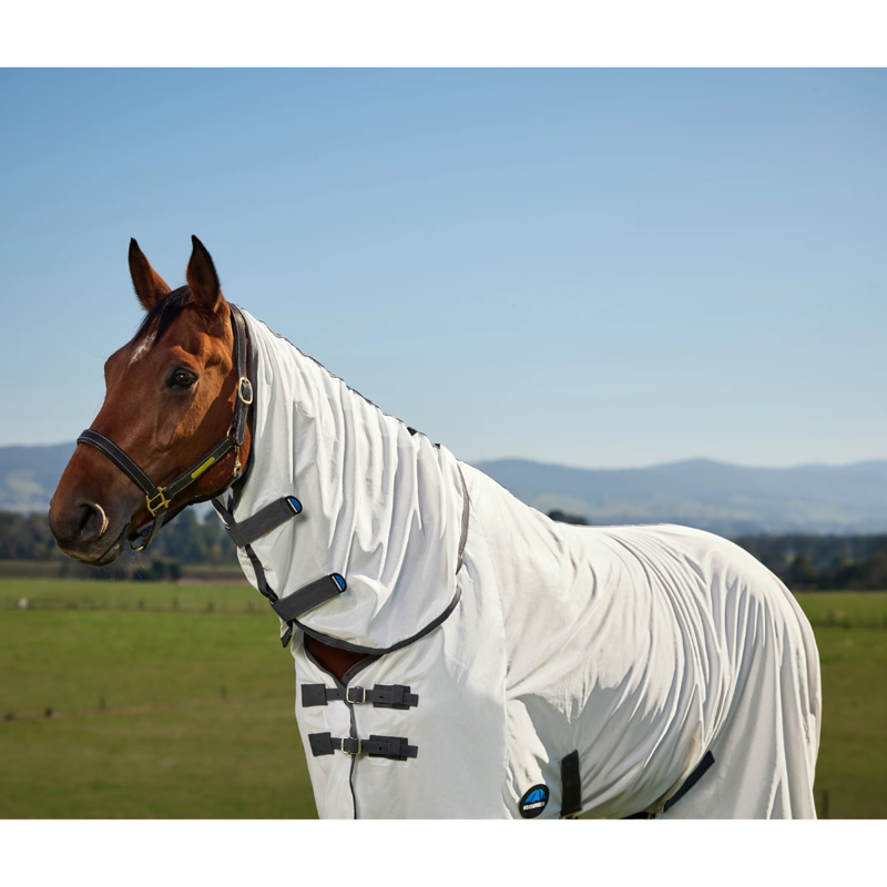 WeatherBeeta ComfiTec Tyro Combo Fly Rug - White/Charcoal-1