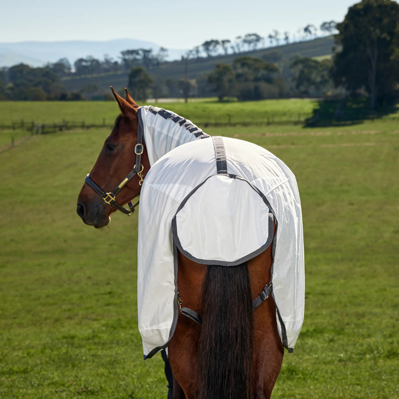 WeatherBeeta ComfiTec Tyro Combo Fly Rug - White/Charcoal-4