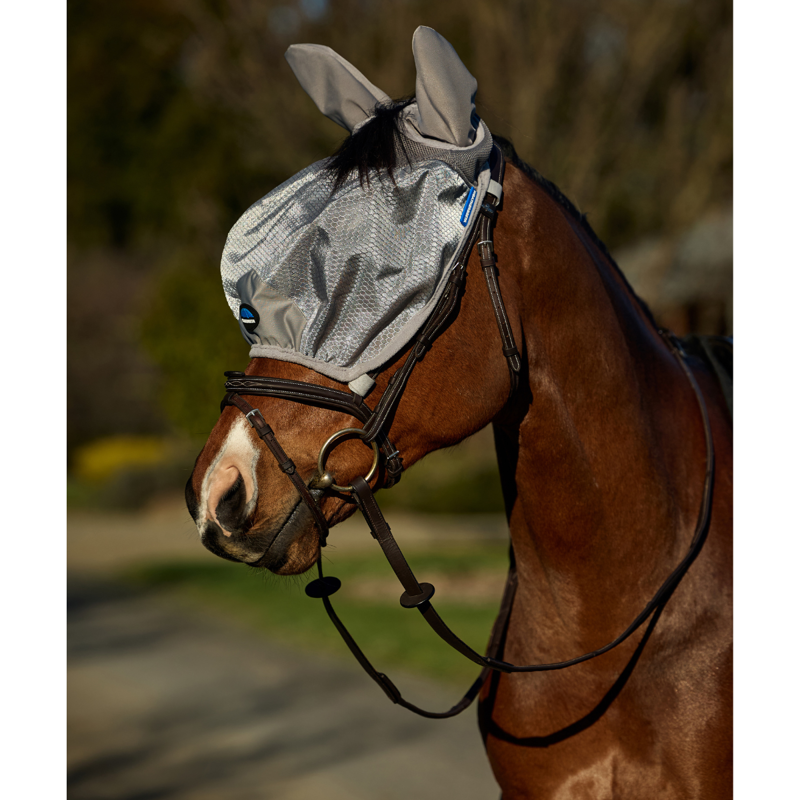 WeatherBeeta ComfiTec Hexi Shield Ride On Fly Mask - Silver