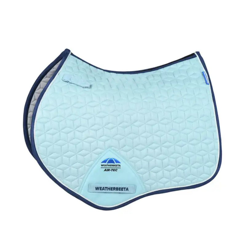 WeatherBeeta Suede Elite Air-Tec Jump Shaped Saddlepad - Aqua
