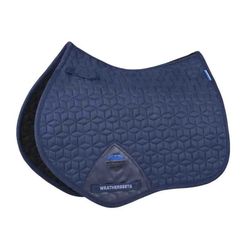 WeatherBeeta Suede Elite Air-Tec Jump Shaped Saddlepad - Navy