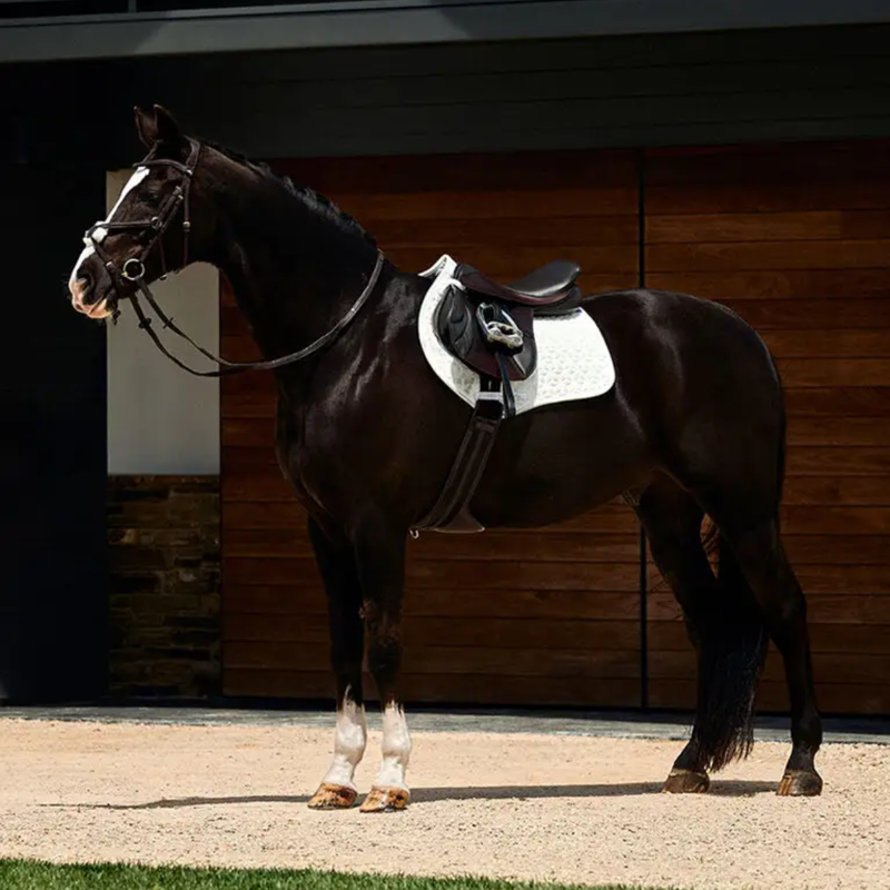 WeatherBeeta Suede Elite Air-Tec Jump Shaped Saddlepad - White-3