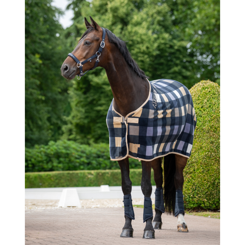 Eskadron Fleece Check Sweat Rug Classic Sports SS26 - Navy/Sierra/Orchid-1