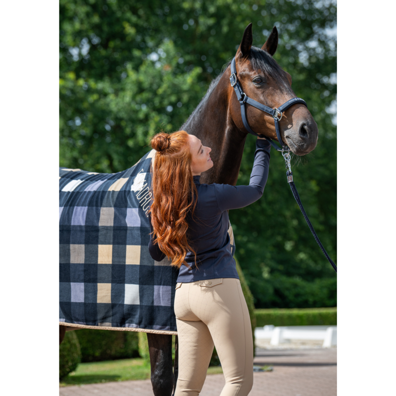 Eskadron Fleece Check Sweat Rug Classic Sports SS26 - Navy/Sierra/Orchid-2