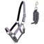 QHP Turnout Collection Headcollar and Leadrope Set - Lavender Haze