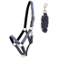 QHP Turnout Collection Headcollar and Leadrope Set - Misty Blue