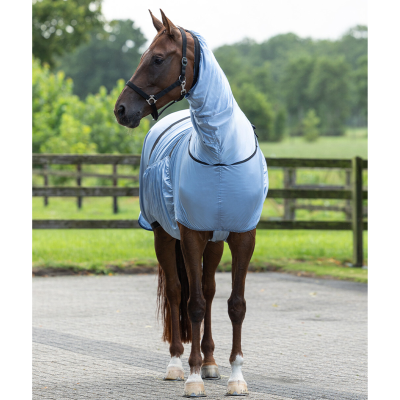 QHP Eczema Rug - Steel Blue-1