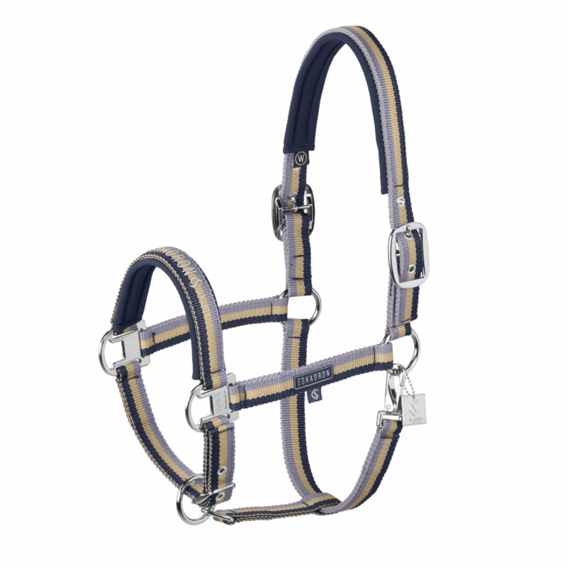 Eskadron Double Pin Headcollar Classic Sports SS26 - Navy/Sierra/Orchid