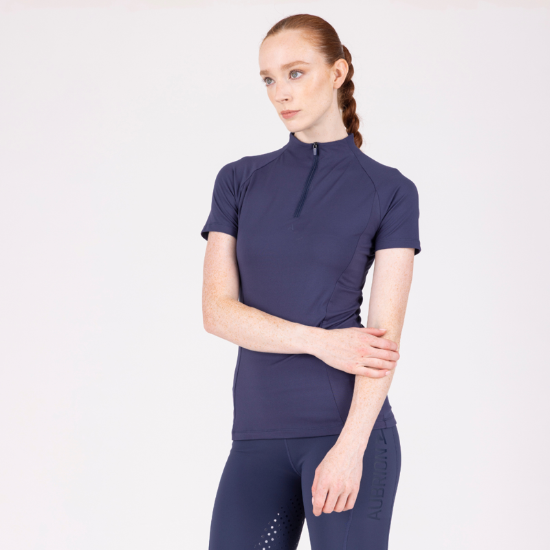 Aubrion React Short Sleeve Base Layer - Midnight-1