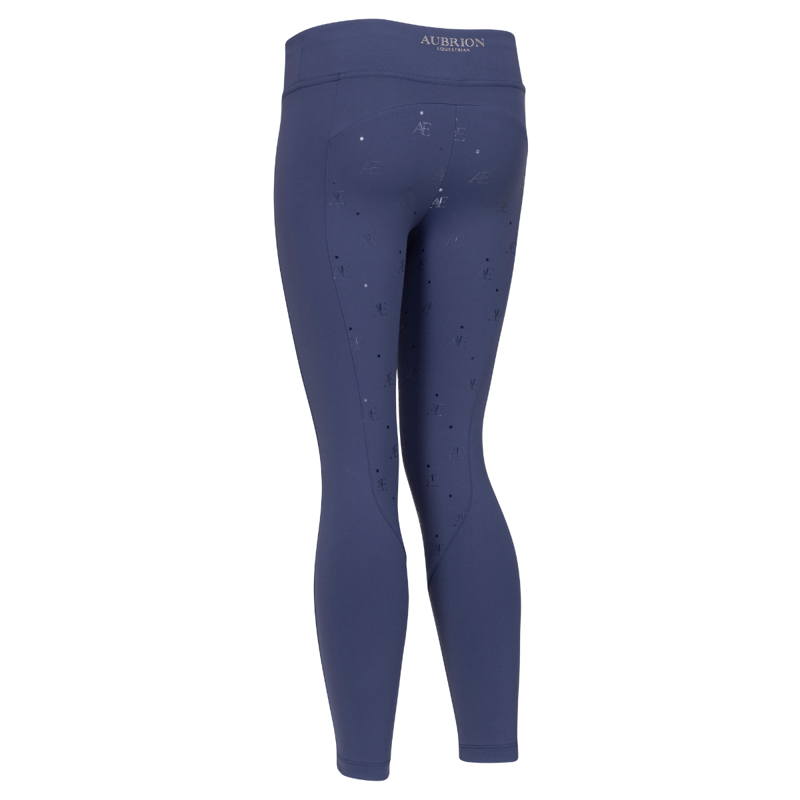 Aubrion Equestrian Young Rider Riding Tights - Midnight-3