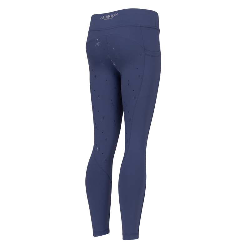 Aubrion Equestrian Young Rider Riding Tights - Midnight-2