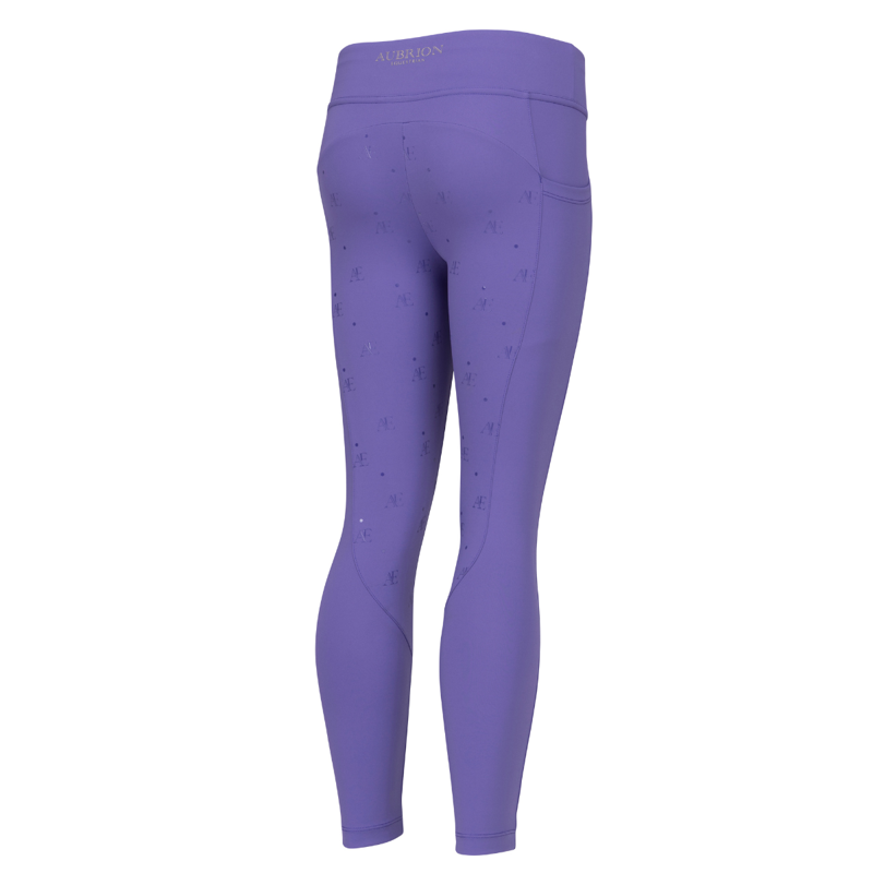 Aubrion Equestrian Young Rider Riding Tights - Heather-2