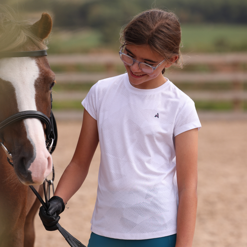Aubrion Young Rider React Tech T-Shirt - White-5