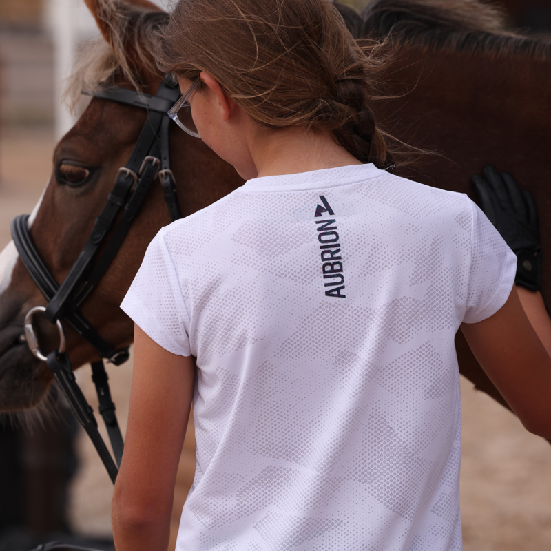 Aubrion Young Rider React Tech T-Shirt - White-4