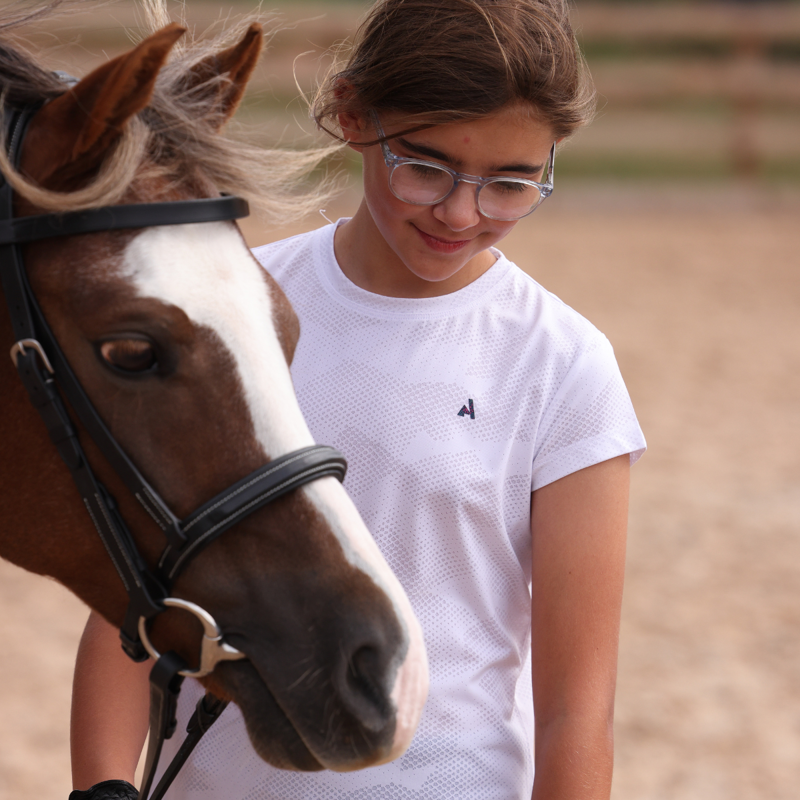 Aubrion Young Rider React Tech T-Shirt - White-3