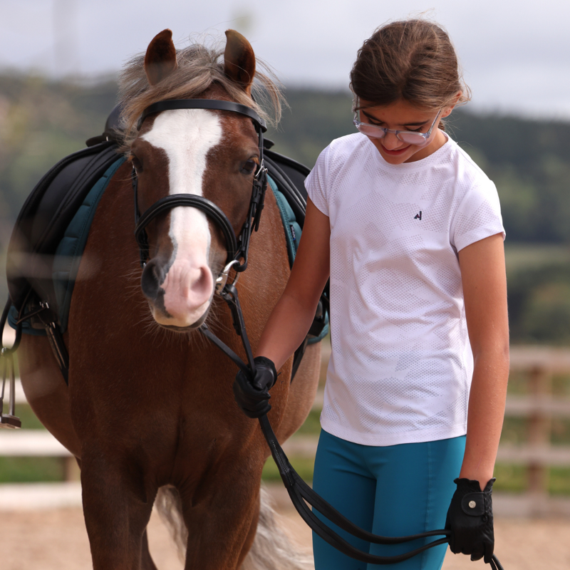 Aubrion Young Rider React Tech T-Shirt - White-1