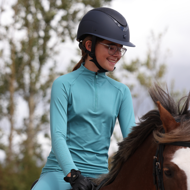 Aubrion Young Rider React Long Sleeve Base Layer - Haze-3