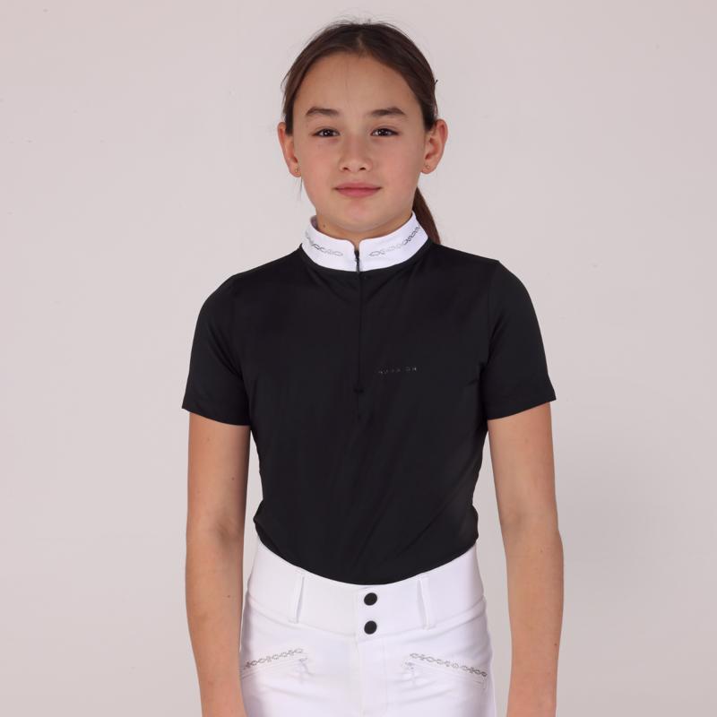Aubrion Young Rider Optima LX Show Shirt - Black-2