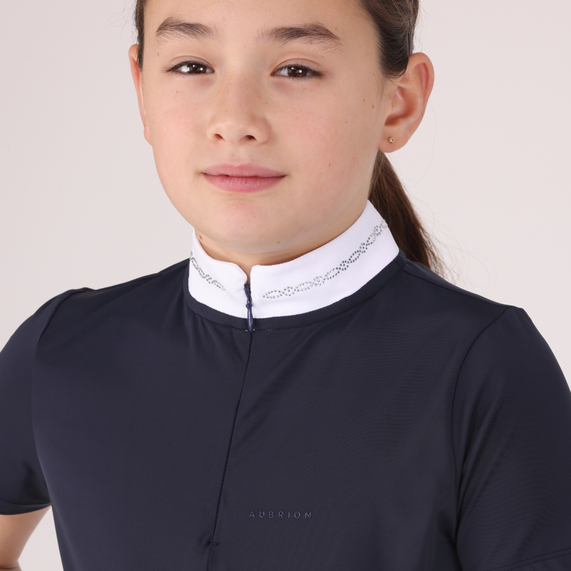 Aubrion Young Rider Optima LX Show Shirt - Navy-6