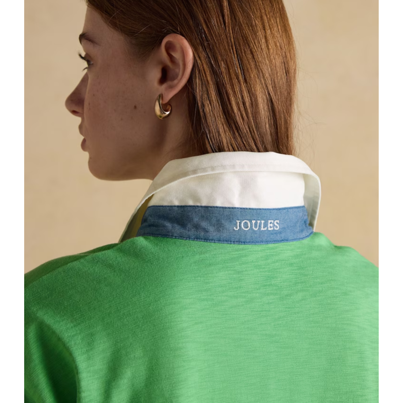 Joules Ladies Leighton Jonty Fox Rugby Shirt - Green-4