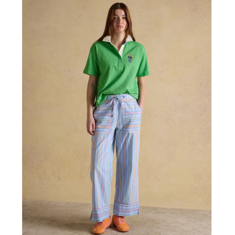 Joules Ladies Leighton Jonty Fox Rugby Shirt - Green-7